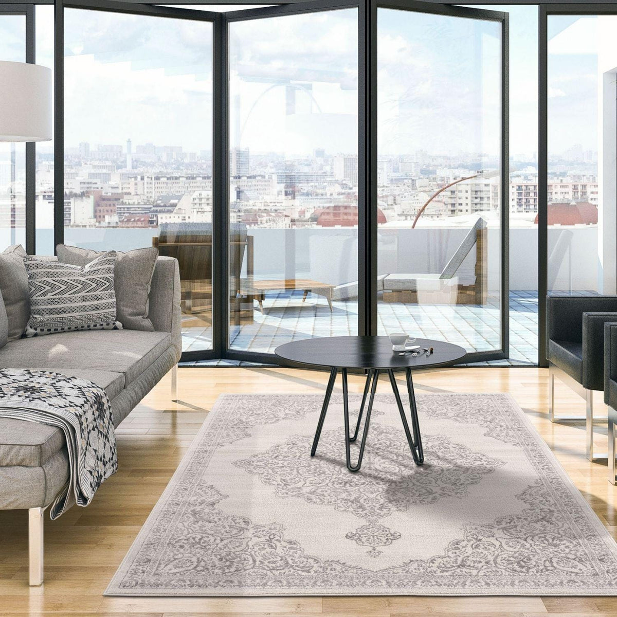 The Rugs Rugs Montana Modern Grey Rugs | 3724G House of Isabella UK