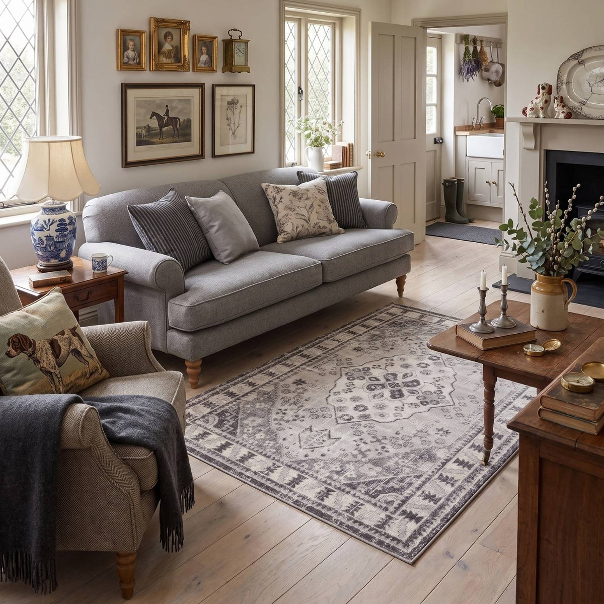 The Rugs Rugs Montana Oriental Grey Rug  | 3920G House of Isabella UK