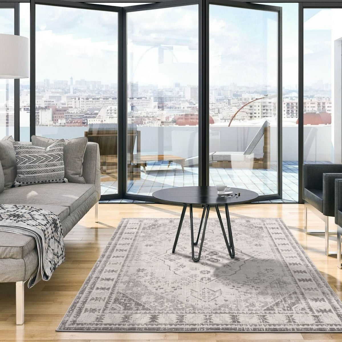 The Rugs Rugs Montana Oriental Grey Rug  | 3920G House of Isabella UK