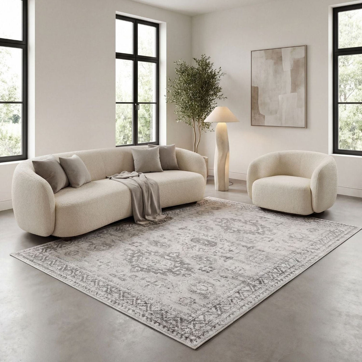 The Rugs Rugs Montana Vintage Grey Rugs | 4050 House of Isabella UK