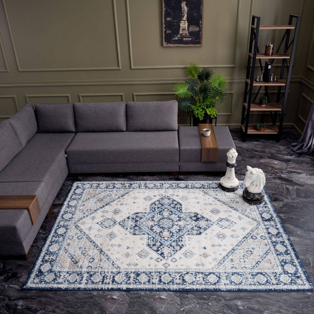The Rugs Rugs Montana Vintage Navy Rugs | 4010 House of Isabella UK