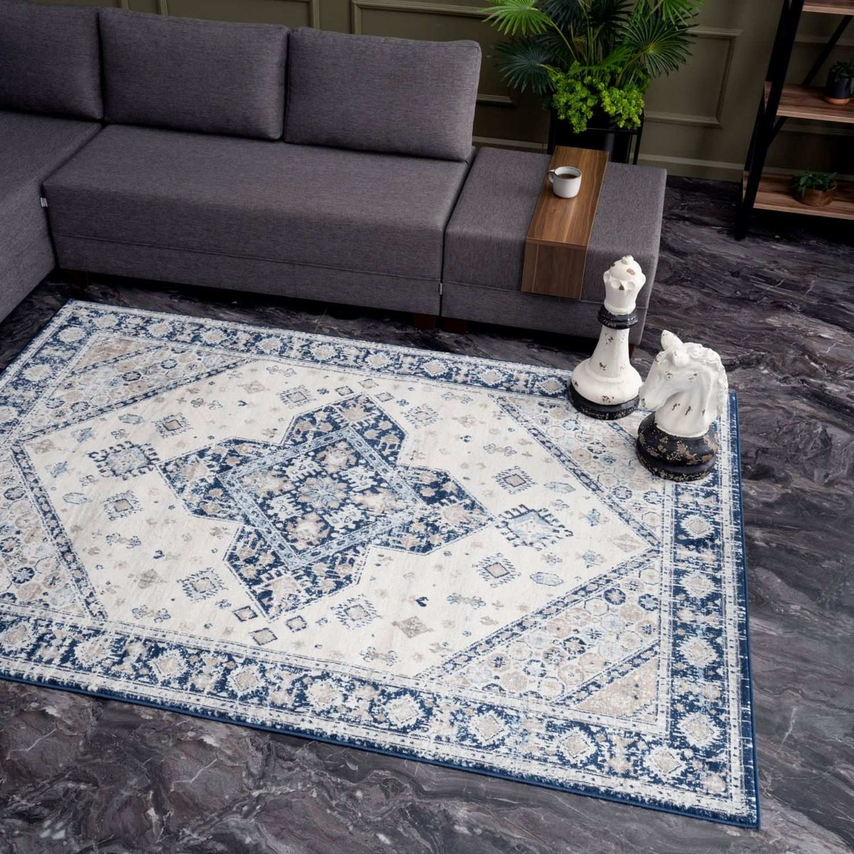 The Rugs Rugs Montana Vintage Navy Rugs | 4010 House of Isabella UK