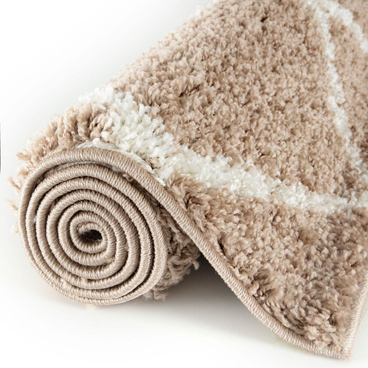 The Rugs Rugs Moroccan Beige Shaggy Rug | 520 House of Isabella UK