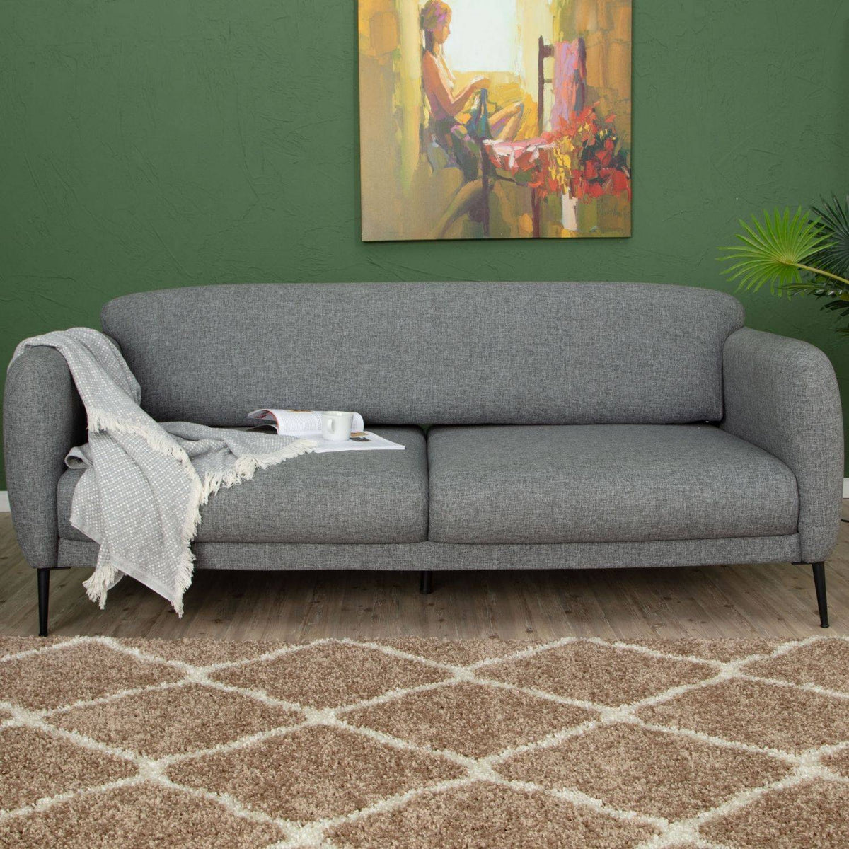 The Rugs Rugs Moroccan Beige Shaggy Rug | 720 House of Isabella UK