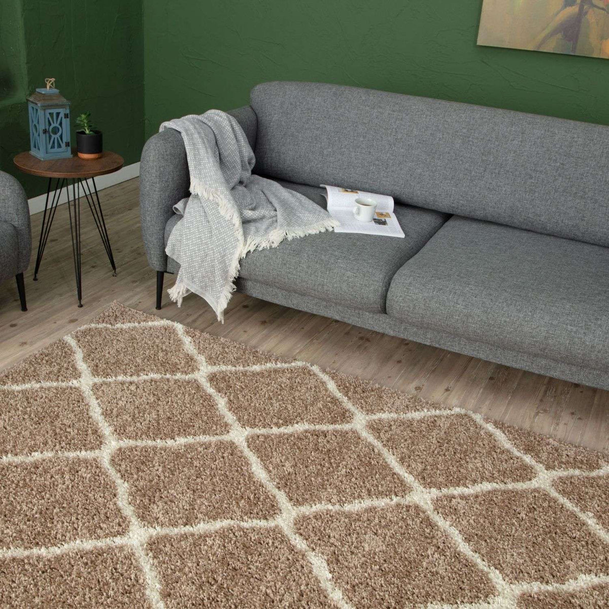 The Rugs Rugs Moroccan Beige Shaggy Rug | 720 House of Isabella UK