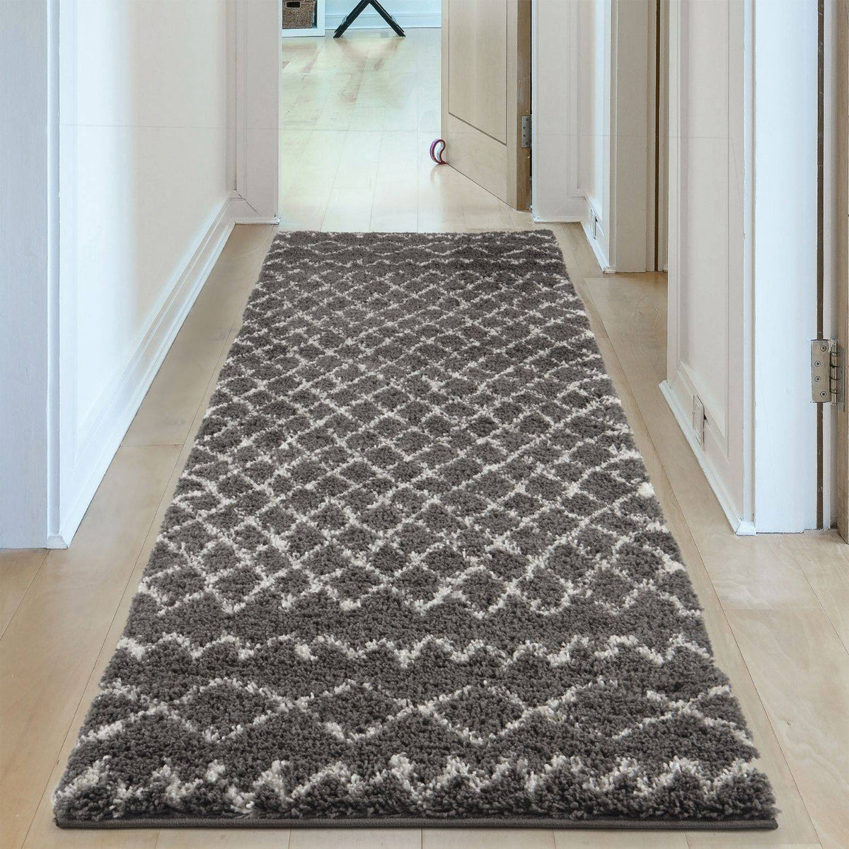 The Rugs Rugs Moroccan Dark Grey Shaggy Rug | 940 House of Isabella UK