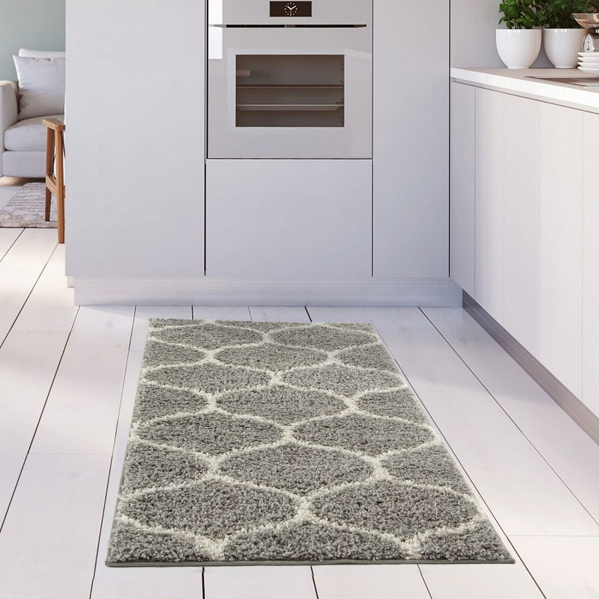 The Rugs Rugs Moroccan Grey Shaggy Rug | 610 House of Isabella UK