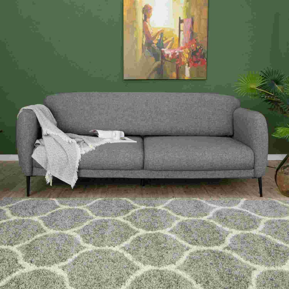 The Rugs Rugs Moroccan Grey Shaggy Rug | 610 House of Isabella UK