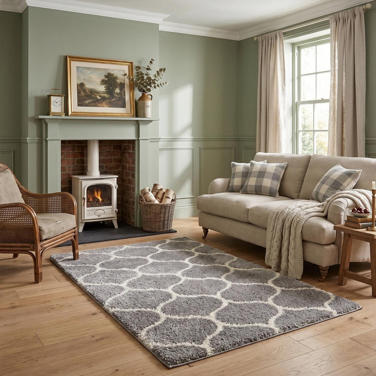 The Rugs Rugs Moroccan Grey Shaggy Rug | 610 House of Isabella UK