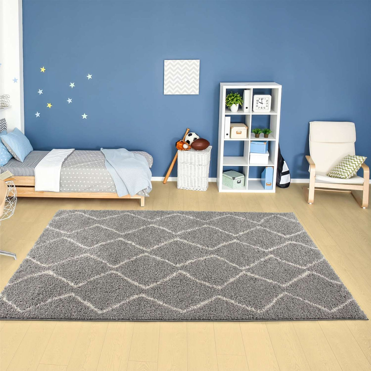 The Rugs Rugs Moroccan Grey Shaggy Rug | 810 House of Isabella UK