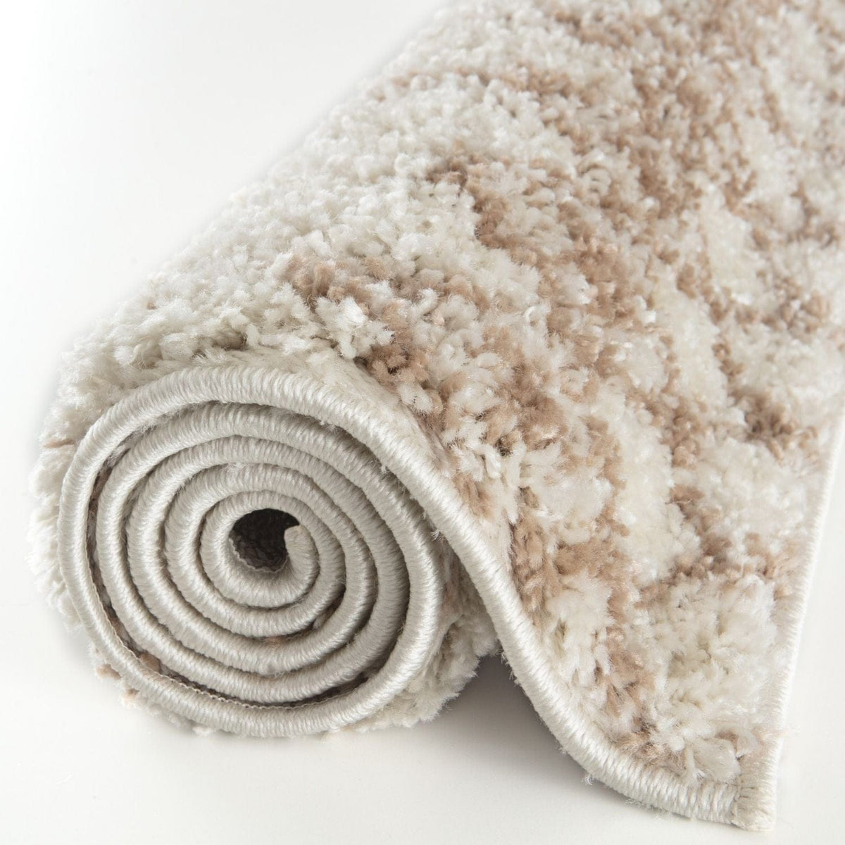 The Rugs Rugs Moroccan Ivory Beige Shaggy Rug | 1030 House of Isabella UK
