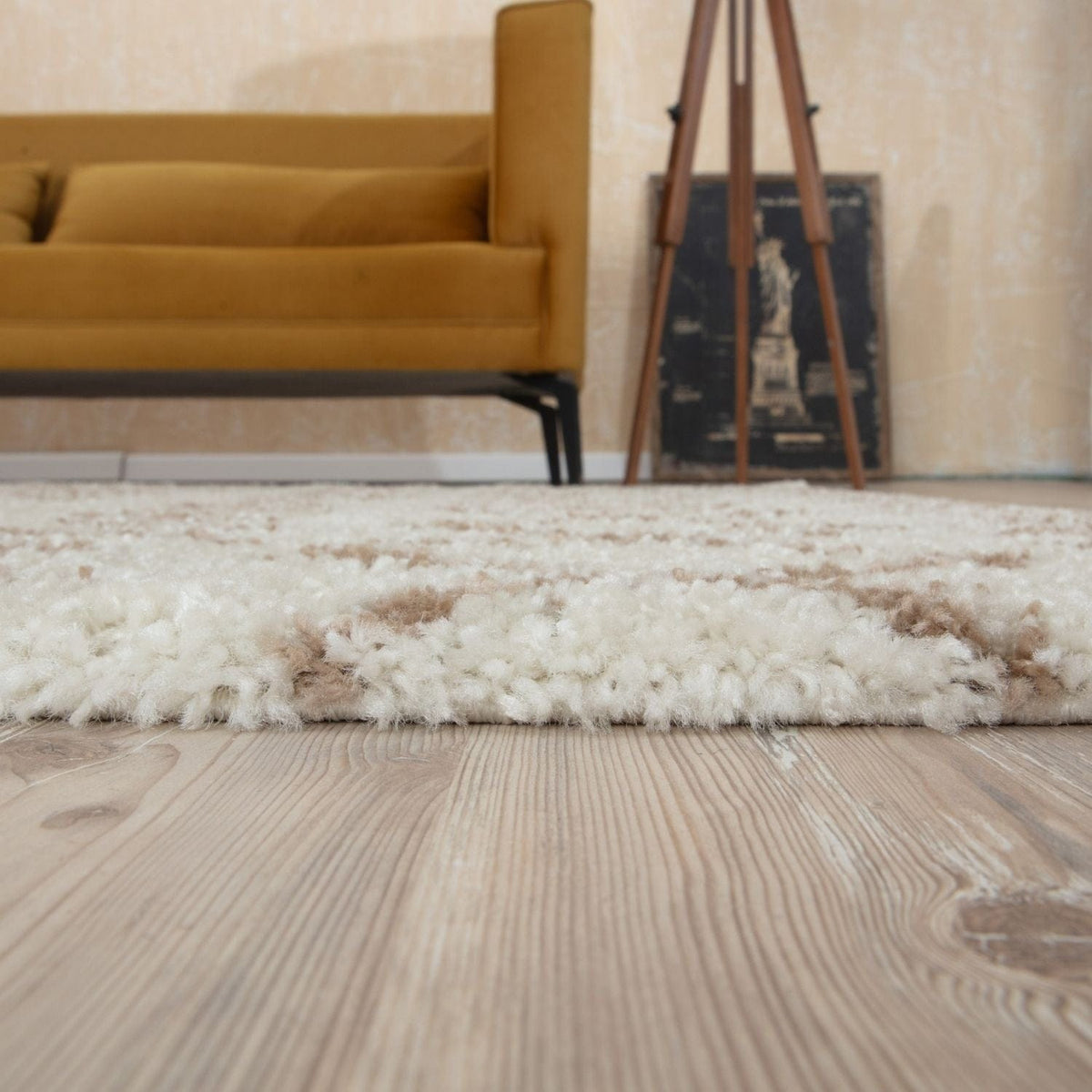 The Rugs Rugs Moroccan Ivory Beige Shaggy Rug | 1030 House of Isabella UK