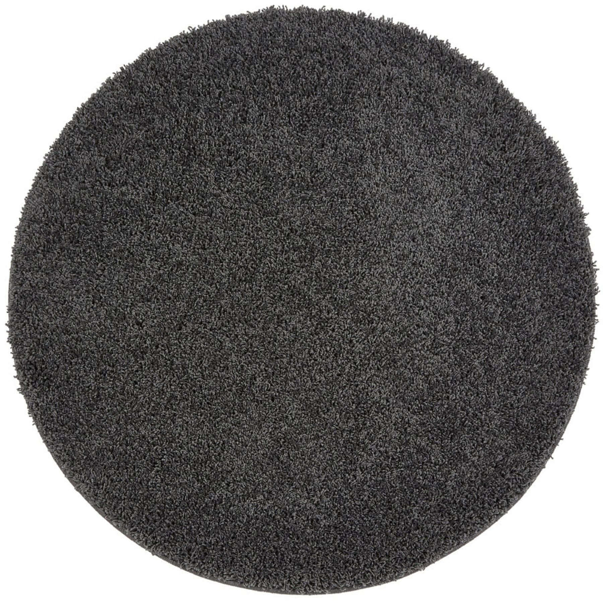 The Rugs Rugs Ø 100 cm Washable Charcoal Shaggy Rug House of Isabella UK