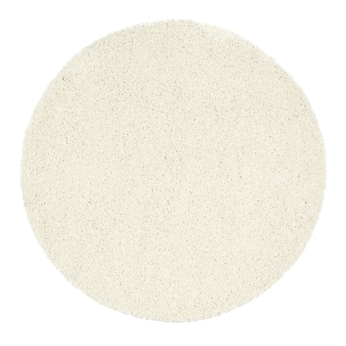 The Rugs Rugs Ø 100 cm Washable Ghost Ivory Shaggy Rug House of Isabella UK