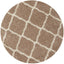 The Rugs Rugs Ø 120 cm Moroccan Beige Shaggy Rug | 720 House of Isabella UK