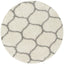 The Rugs Rugs Ø 120 cm Moroccan Ivory Shaggy Rug | 600 House of Isabella UK