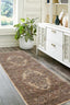 The Rugs Rugs Raja Medallion Vintage Rug – Brown Heritage Elegance House of Isabella UK