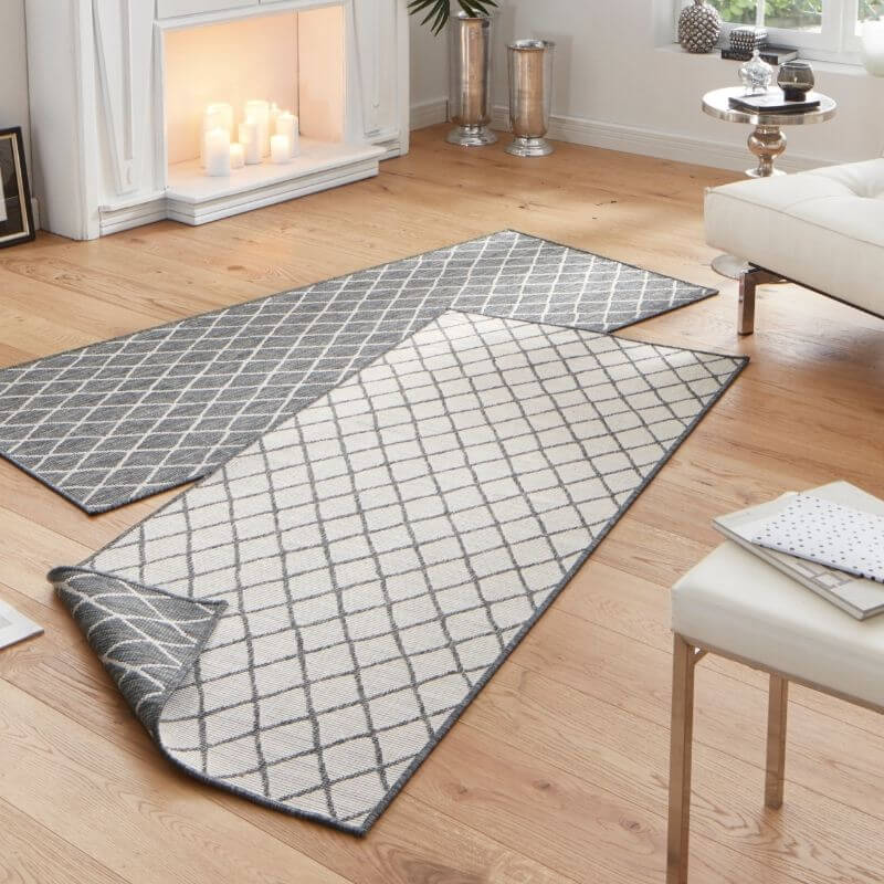 The Rugs Rugs Reversible Indoor-Outdoor Geometric Flatweave Rug House of Isabella UK