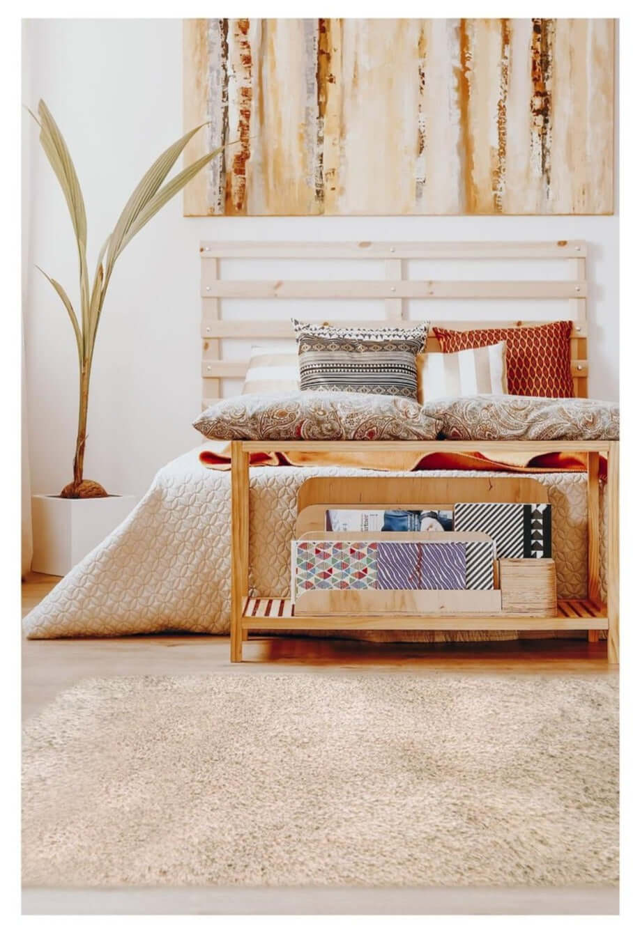 The Rugs Rugs Soft Washable Beige Shaggy Rug | SA-02 House of Isabella UK