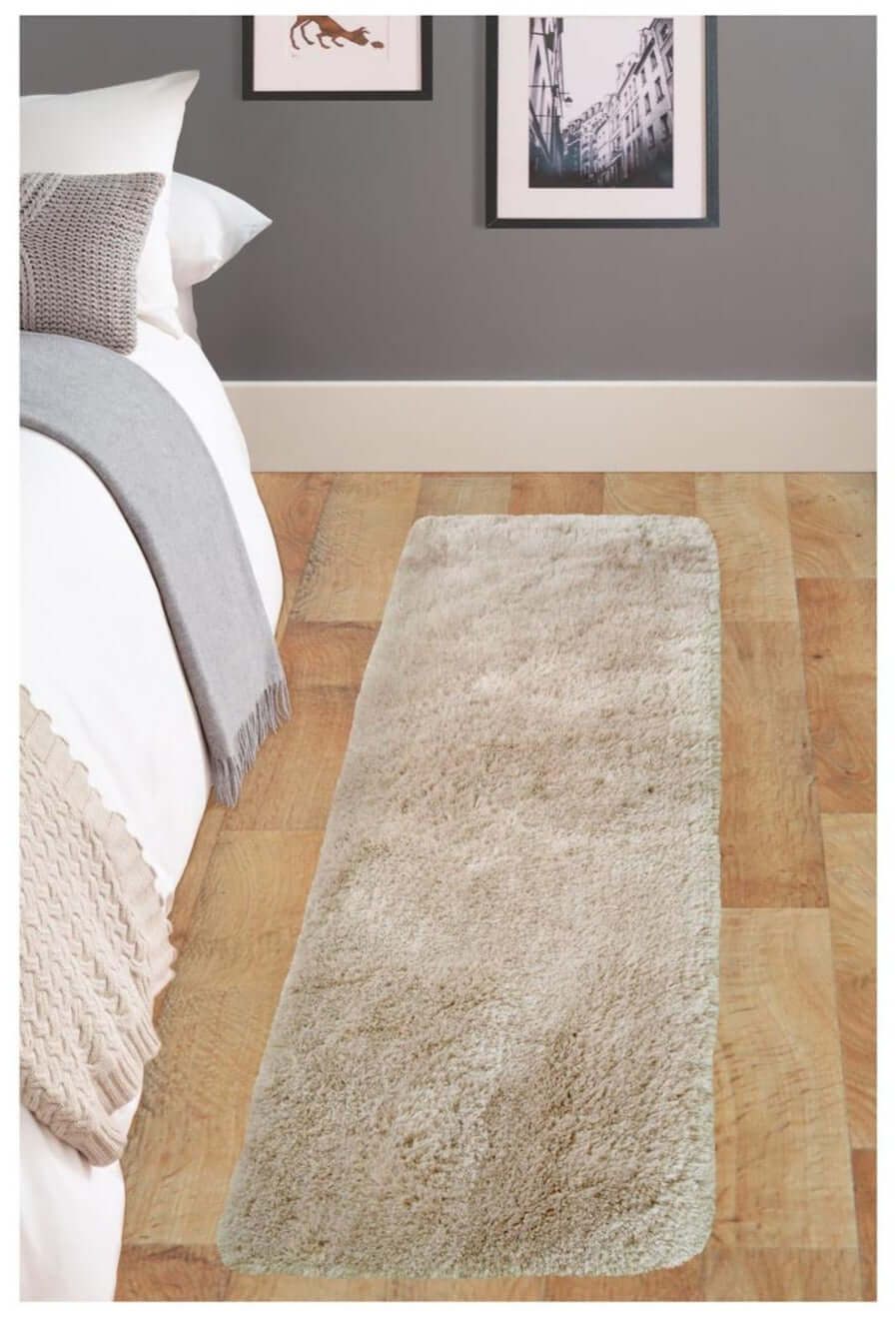 The Rugs Rugs Soft Washable Beige Shaggy Rug | SA-02 House of Isabella UK