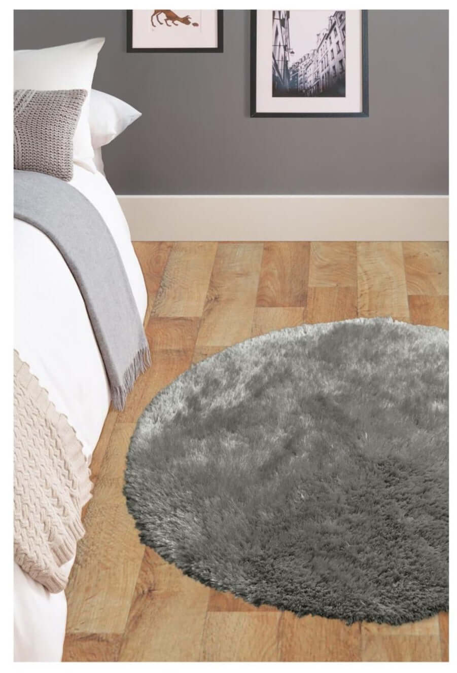 The Rugs Rugs Soft Washable Grey Shaggy Rug | SA-04 House of Isabella UK