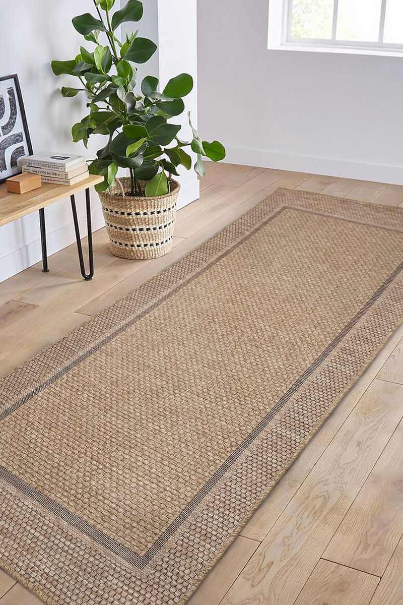 The Rugs Rugs Summer Latte Border Rug – Indoor/Outdoor House of Isabella UK