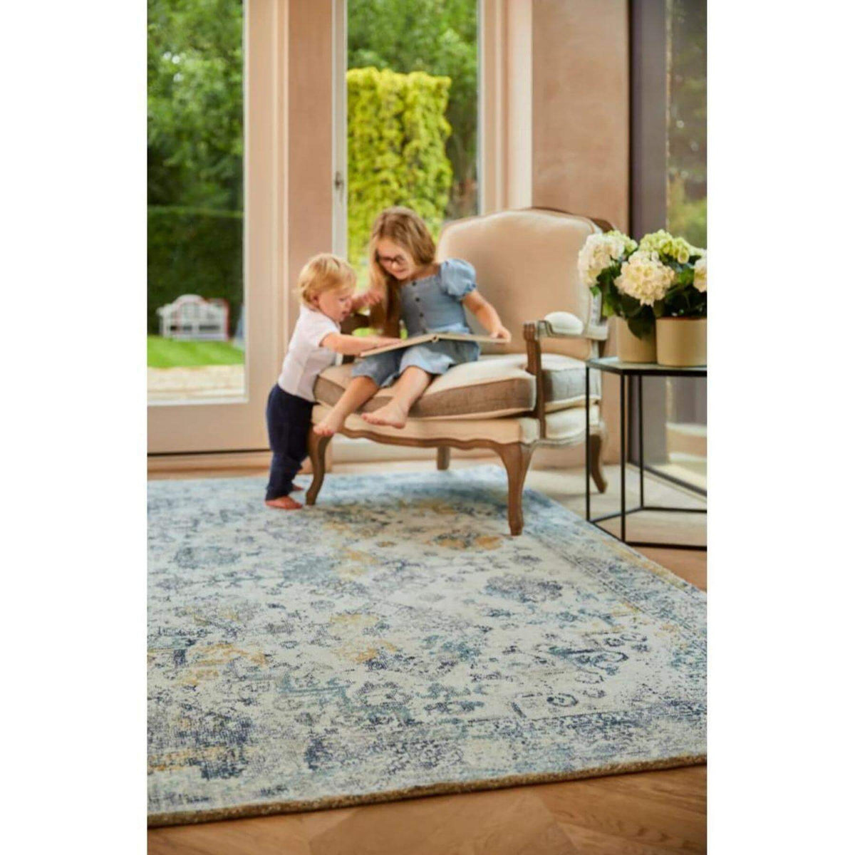 The Rugs Rugs Vogue Vintage Blue Rug House of Isabella UK