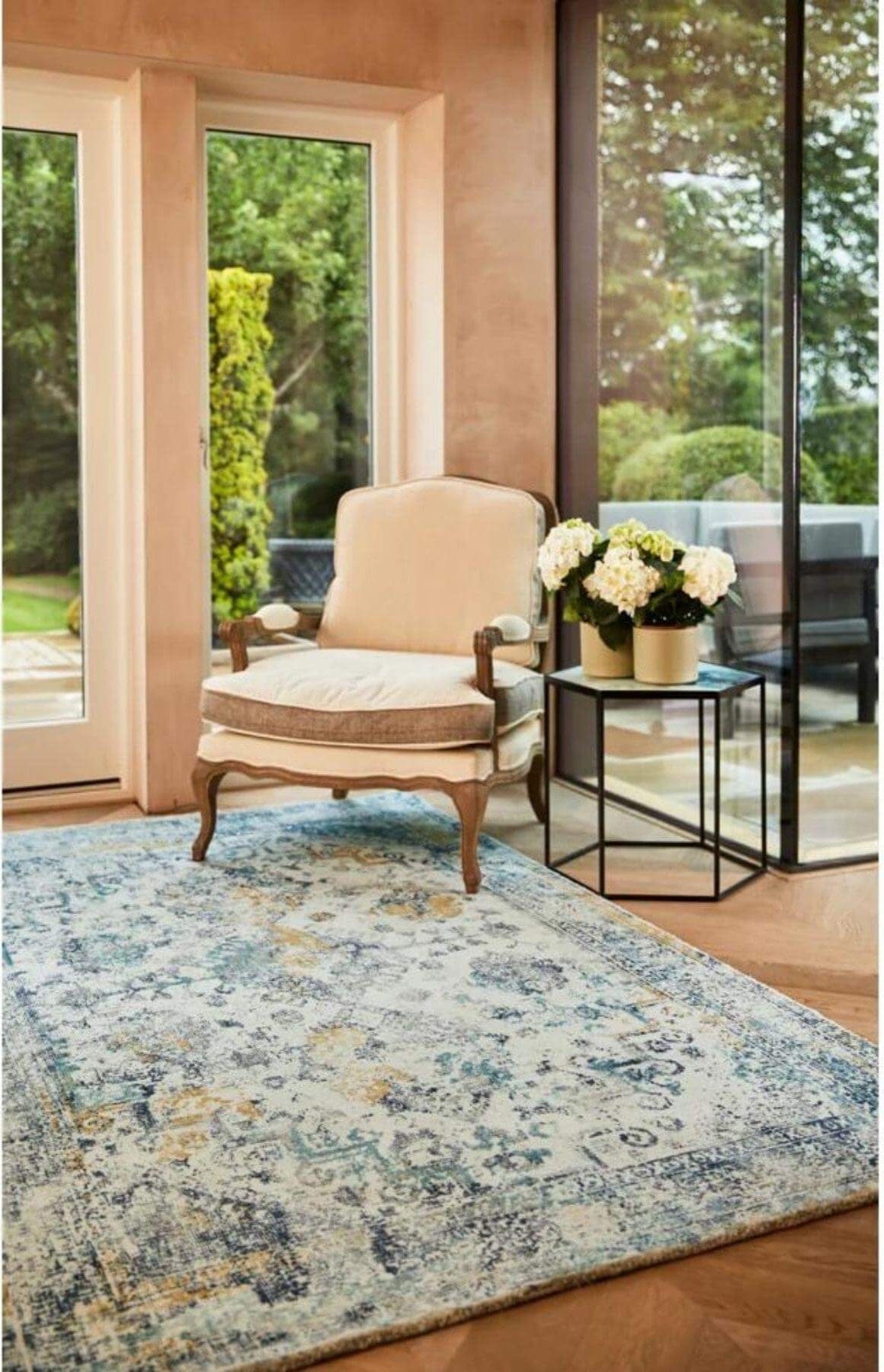 The Rugs Rugs Vogue Vintage Blue Rug House of Isabella UK