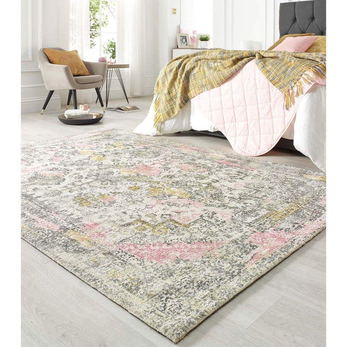 The Rugs Rugs Vogue Vintage Pink Rug House of Isabella UK