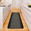 The Rugs Rugs Washable Bordered Black Rug  | 116Bl House of Isabella UK