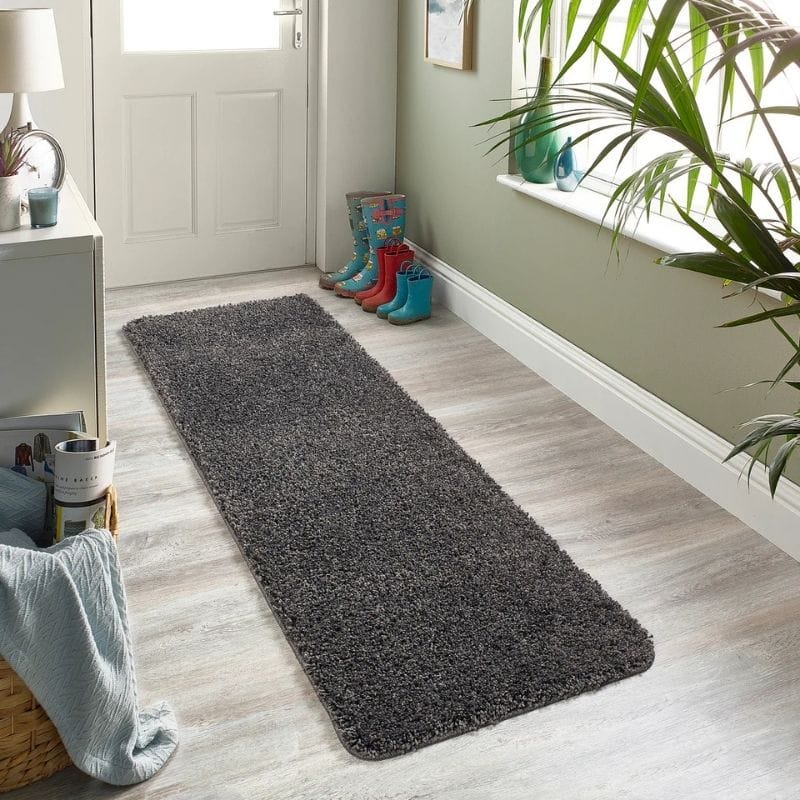The Rugs Rugs Washable Charcoal Shaggy Rug House of Isabella UK