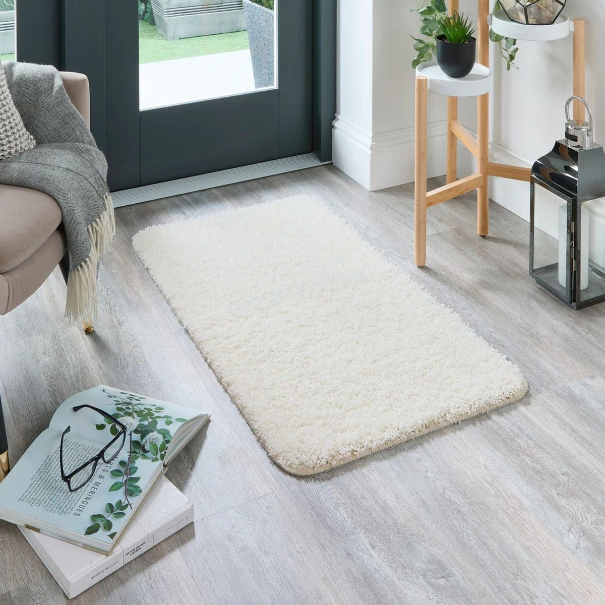 The Rugs Rugs Washable Ghost Ivory Shaggy Rug House of Isabella UK
