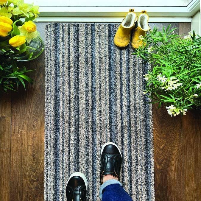 The Rugs Rugs Washable Ribbon Mat in Multicolour House of Isabella UK