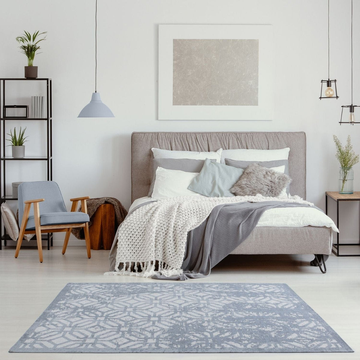 The Rugs Rugs Washable Rug Carina Blue | 6931B House of Isabella UK