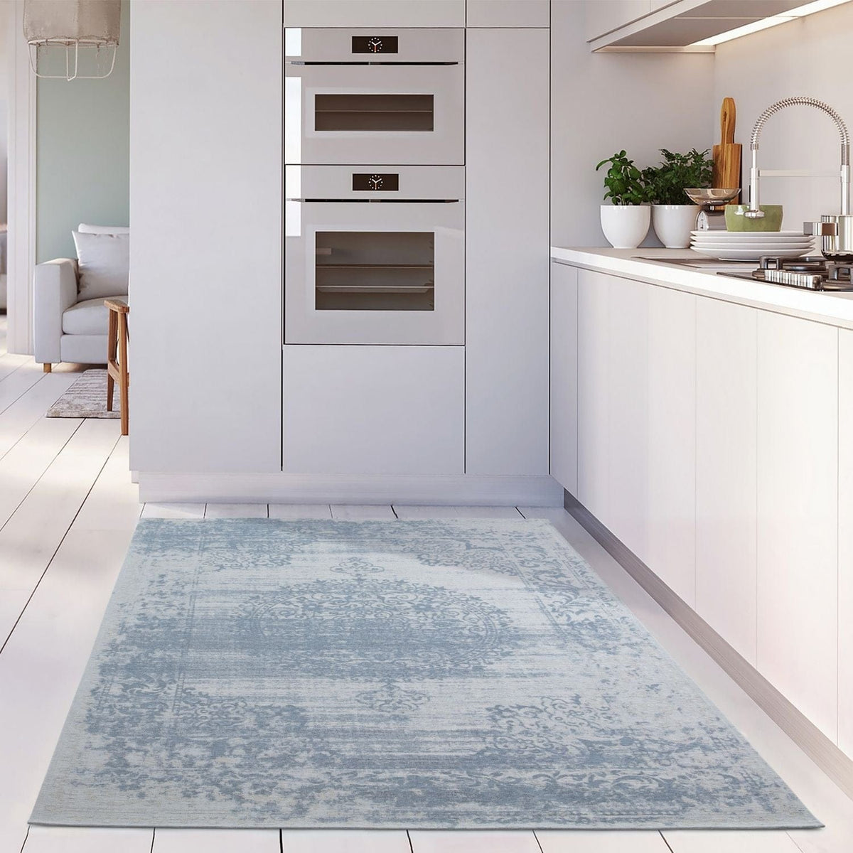 The Rugs Rugs Washable Rug Carina Blue | 6945 House of Isabella UK
