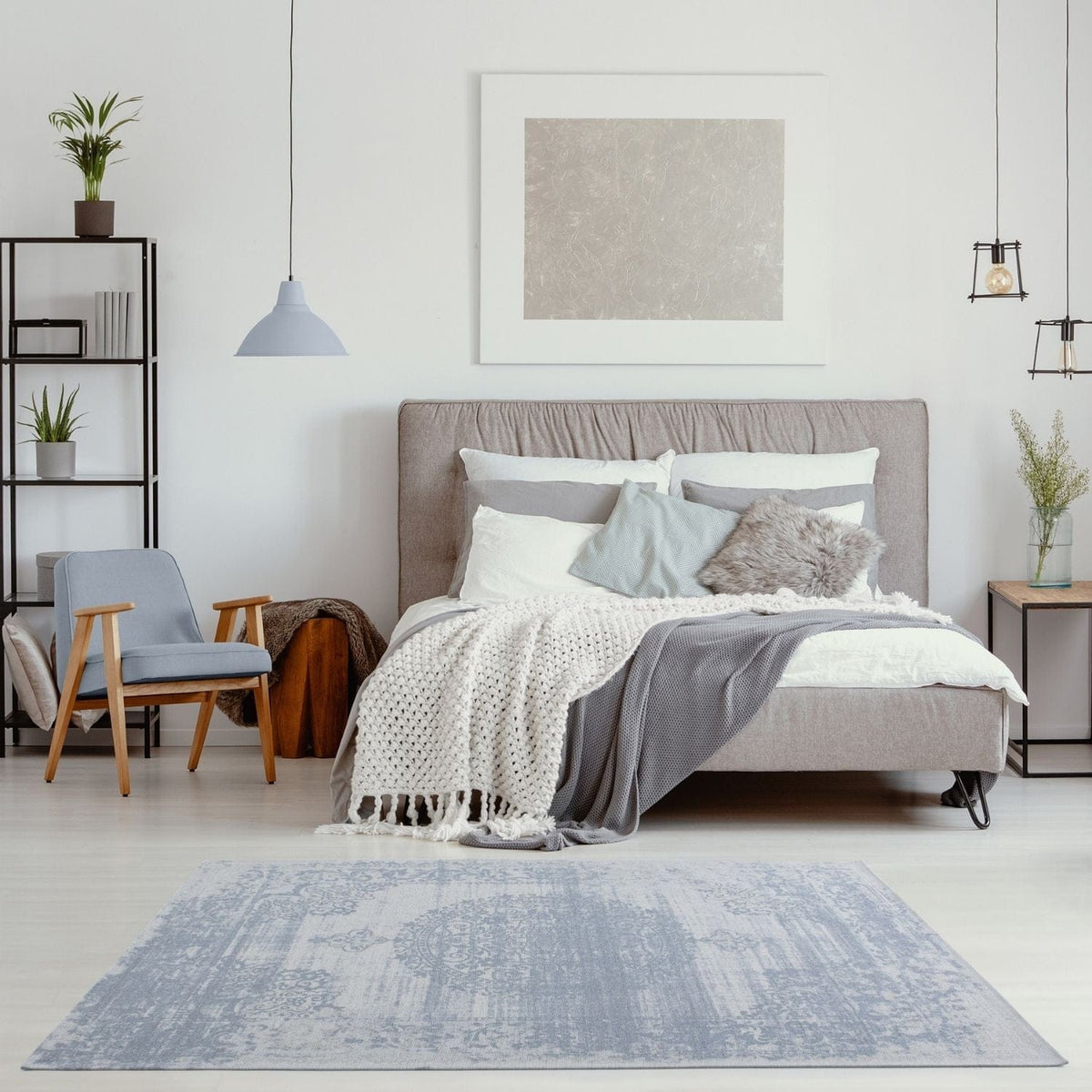 The Rugs Rugs Washable Rug Carina Blue | 6945 House of Isabella UK