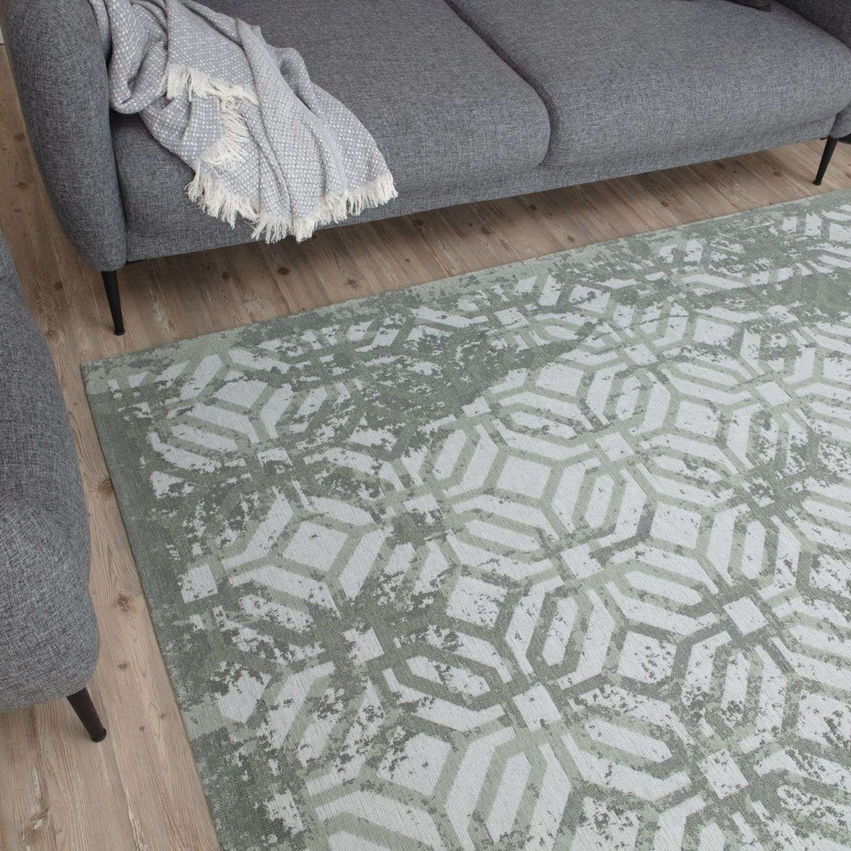 The Rugs Rugs Washable Rug Carina Green | 6934 House of Isabella UK