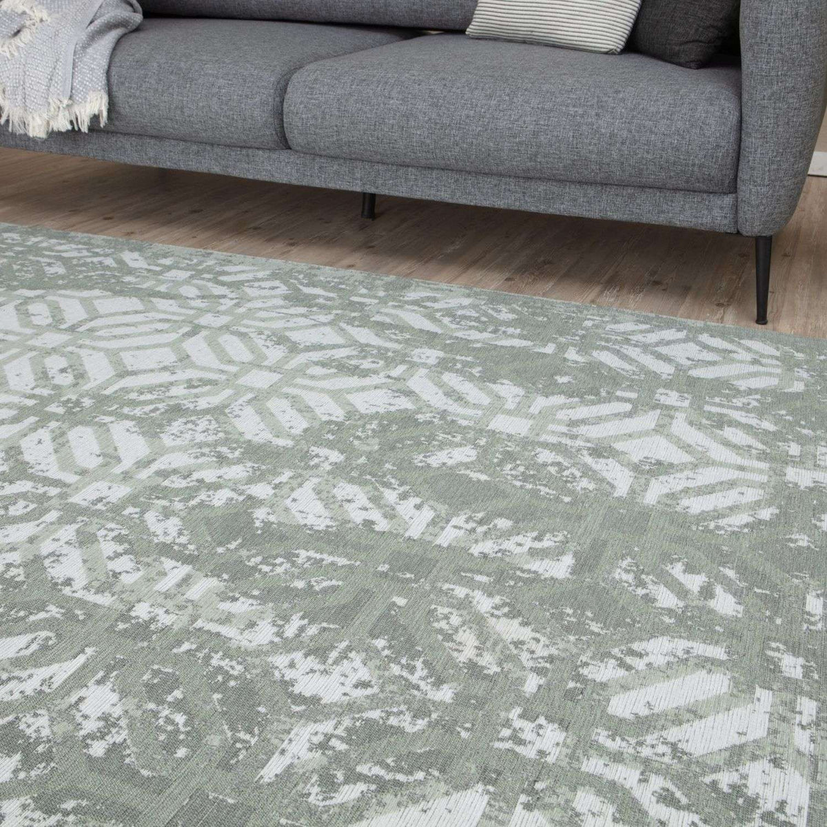 The Rugs Rugs Washable Rug Carina Green | 6934 House of Isabella UK