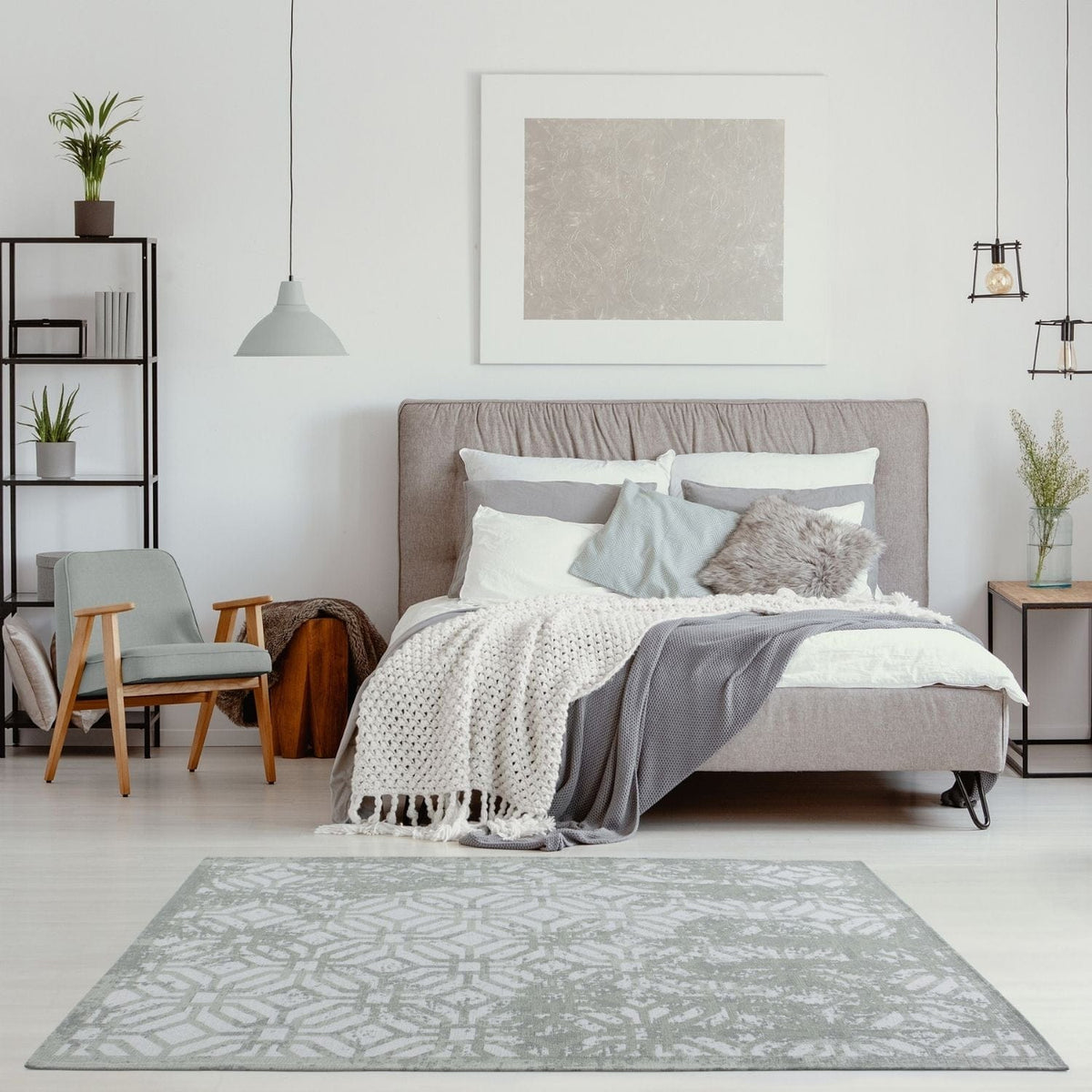The Rugs Rugs Washable Rug Carina Green | 6934 House of Isabella UK