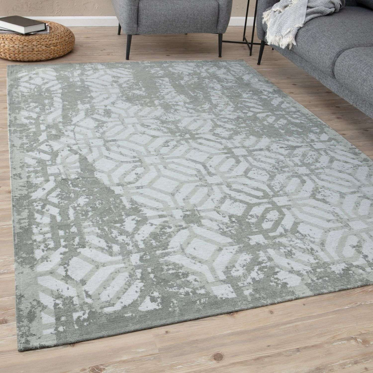 The Rugs Rugs Washable Rug Carina Green | 6934 House of Isabella UK