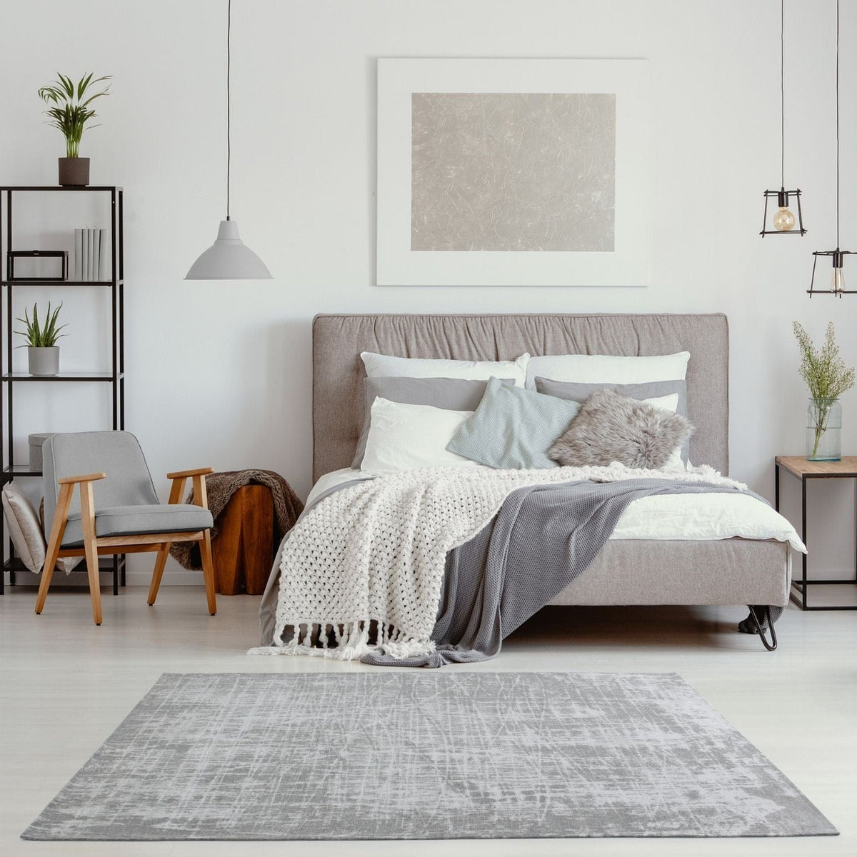 The Rugs Rugs Washable Rug Carina Grey | 6921G House of Isabella UK