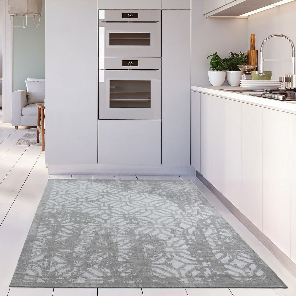 The Rugs Rugs Washable Rug Carina Grey | 6932 House of Isabella UK