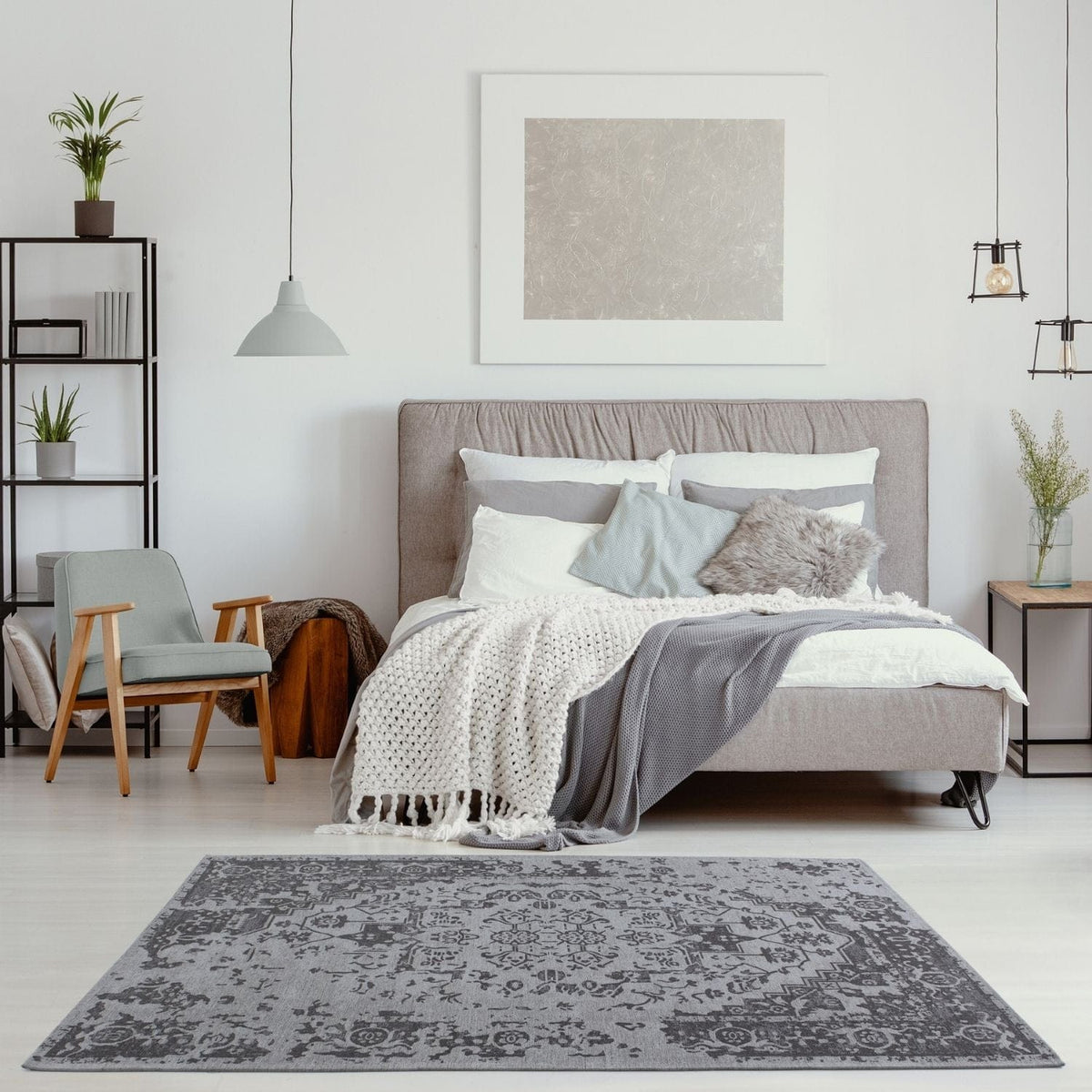 The Rugs Rugs Washable Rug Carina Grey | 6963 House of Isabella UK