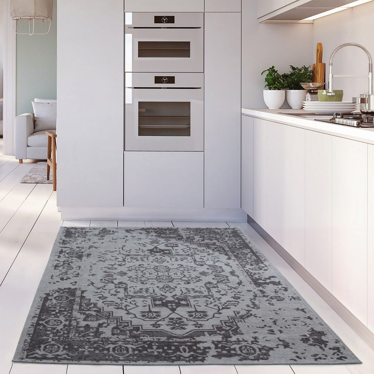 The Rugs Rugs Washable Rug Carina Grey | 6963 House of Isabella UK