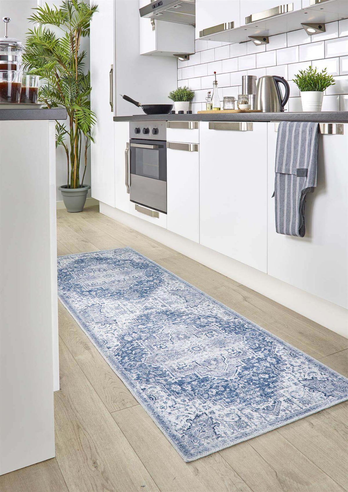 The Rugs Rugs Washable Rug Eterna Blue House of Isabella UK