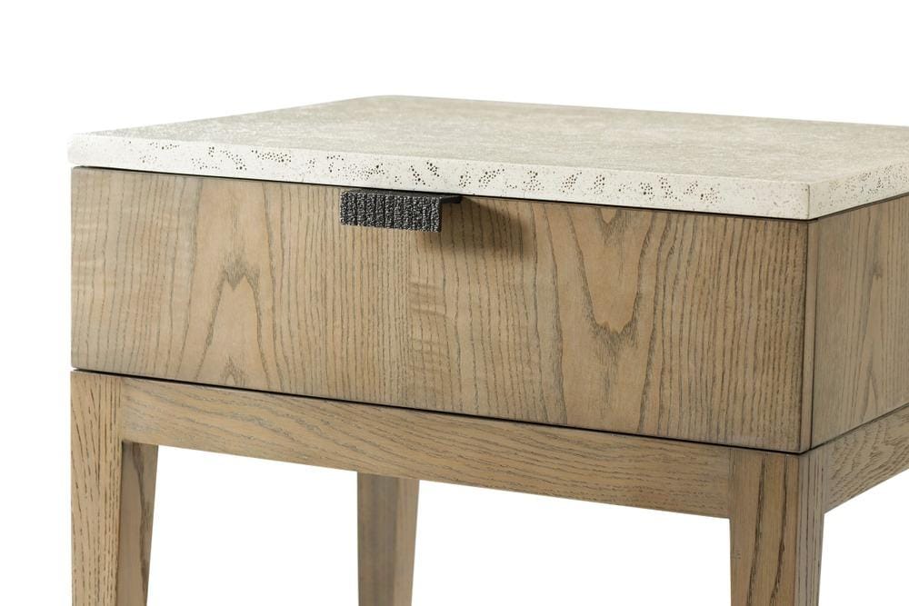 Theodore Alexander Bedroom Catalina Single Drawer Nightstand in Dune Finish House of Isabella UK