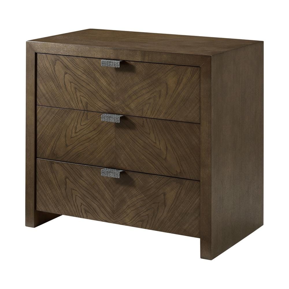 Theodore Alexander Bedroom Catalina Three Drawer Nightstand in Earth Finish House of Isabella UK