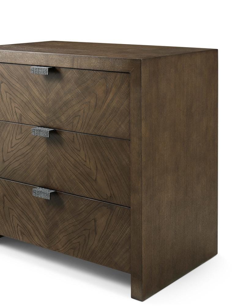 Theodore Alexander Bedroom Catalina Three Drawer Nightstand in Earth Finish House of Isabella UK