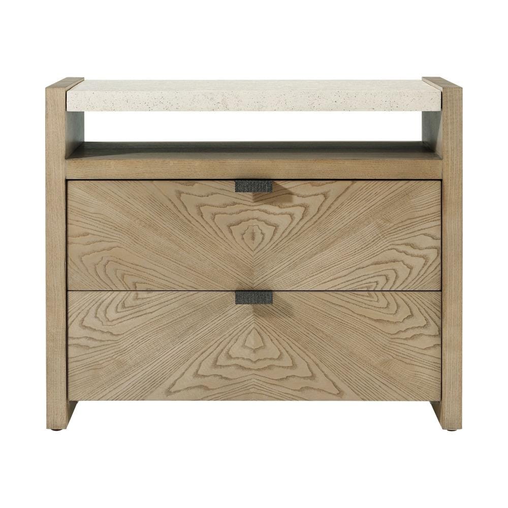Theodore Alexander Bedroom Catalina Two Drawer Nightstand in Dune Finish House of Isabella UK