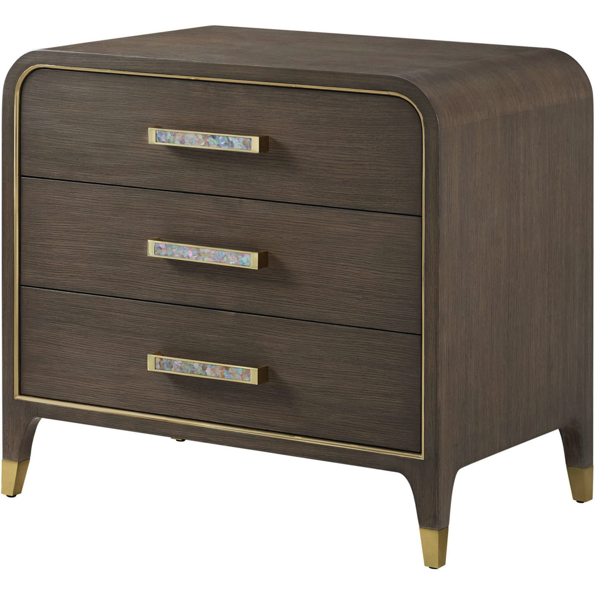 Theodore Alexander Bedroom Judith Leiber 3-Drawer Bedside Table Dark House of Isabella UK